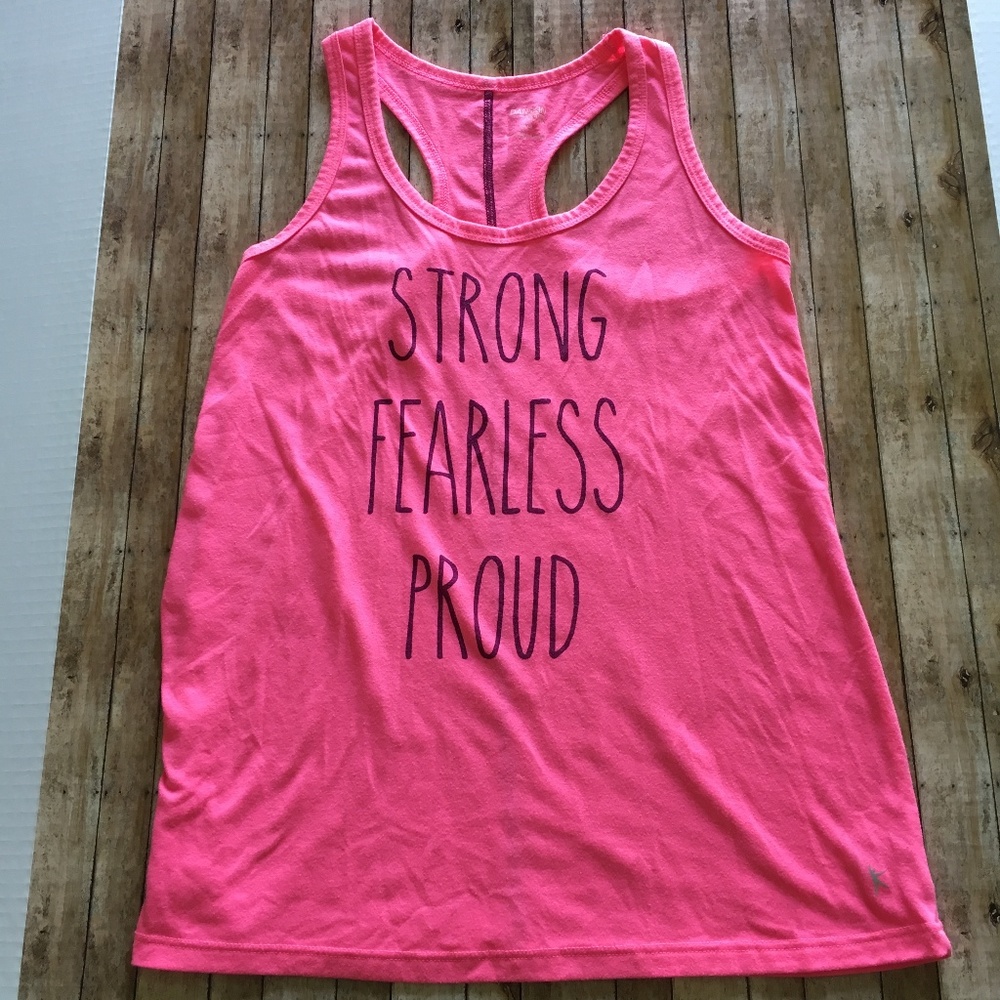 Danskin Now Supercharge pink racerback tank EUC M